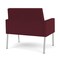 Lesro Mystic Lounge Reception Bariatric Chair, Silver, OH Wine Upholstery ML1401 - alternate 2
